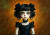 Whimsical furniture transfer of a Victorian-style girl portrait designed for chair sets and coordinated furniture suites.