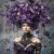 Large scale beWHIMSY purple and lilac floral art for a professional, high-end furniture finish.