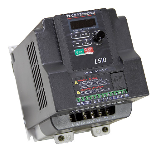 1 HP 115 Volt AC 1-Phase Input 3-Phase Output Variable Frequency Drive TECO-Westinghouse L510-101-H1-U [501191]