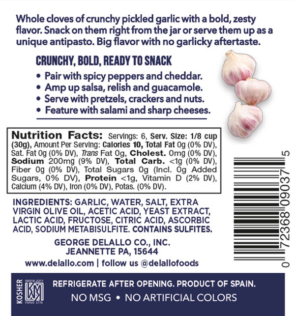 Marinated Pickled Garlic DeLallo