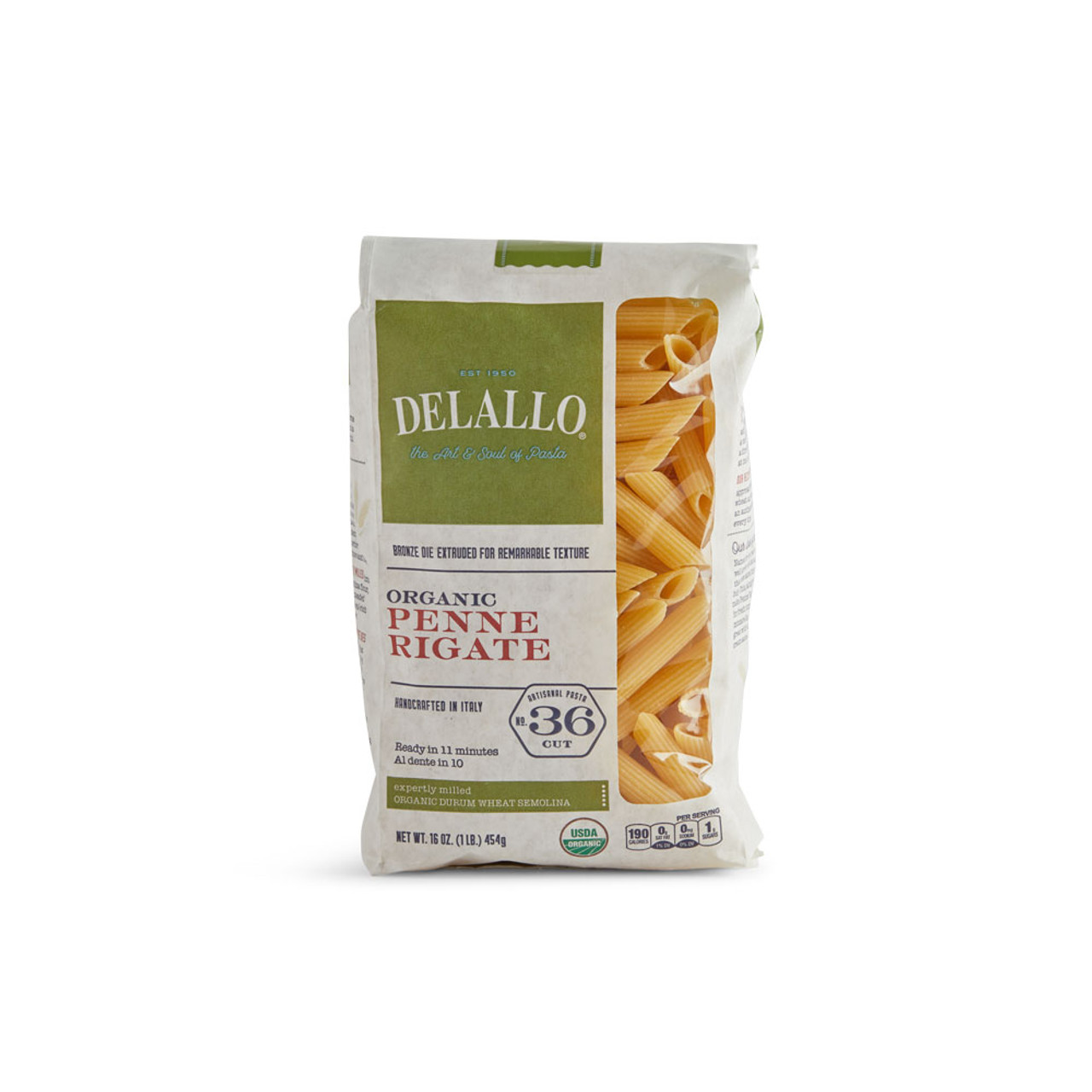 Download Delallo Organic Penne Rigate Pasta 1 Lb Delallo