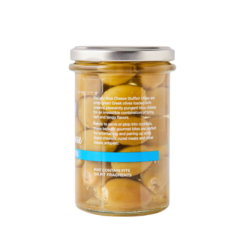 Blue Cheese Stuffed Olives (Jar) DeLallo