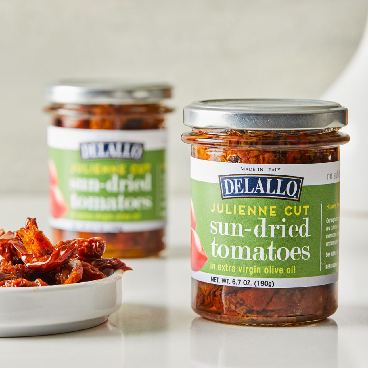 Julienne Cut Sun Dried Tomatoes DeLallo