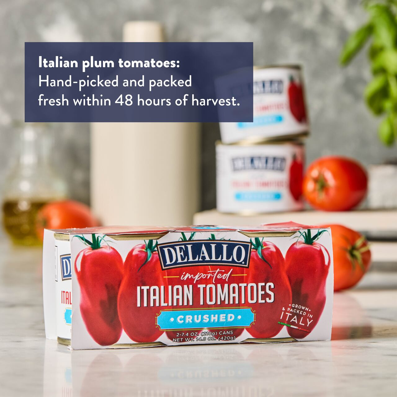 Imported Italian Crushed Tomatoes (2-Pack, 7.4 oz.) | DeLallo