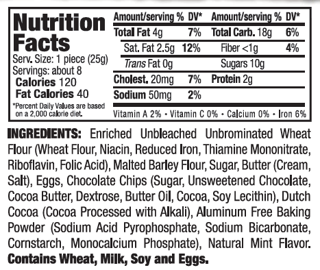 Chocolate Mint Biscotti DeLallo