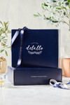 Stack of DeLallo gift boxes.