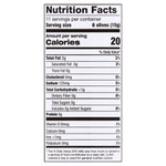 Nutritional panel of small pitted black ripe olives Nutritional panel of small pitted black ripe olives