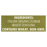 Ingredients of organic gemelli pasta