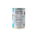 Back image of our can of Extra Large Pitted Olives.