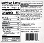 Nutritional facts of jar of Arrabbiata Sauce.