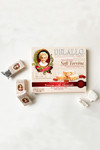 Front image of our box of Italian Soft Torrone Nougat Candy with some single pieces to the sides of the box. Front image of our box of Italian Soft Torrone Nougat Candy with some single pieces to the sides of the box.