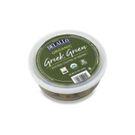 A picture of the top of our Organic Pitted Greek Green Olives cup.