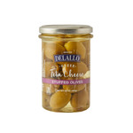 An image of the front of the jar of our Feta Stuffed Green Greek Olives.