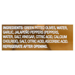 Ingredient list of Garlic & Jalapeno Stuffed olives Ingredient list of Garlic & Jalapeno Stuffed olives