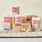 Assorted DeLallo organic whole wheat pasta products