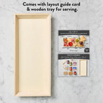 Comes with layout Guide for Small Board Get Together Party card & wooden tray for serving
