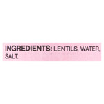 Ingredients of canned lentils