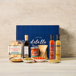 Front View of Gourmet Olive Oil and Antipasti Gift Box