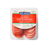 Our All-Natural Uncured Pepperoni meat slices in their convenient party-ready packaging.