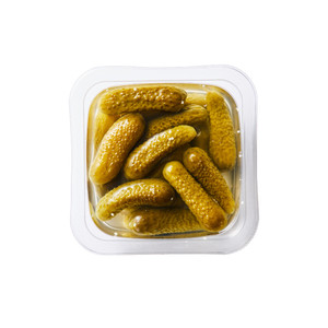A top view of the container of our Cornichons. A top view of the container of our Cornichons.