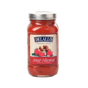 Front image of our jar of Spaghetti Sauce with meat.