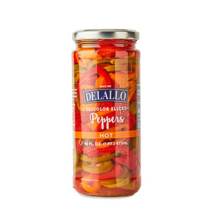 Product image of sliced hot peppers in a jar