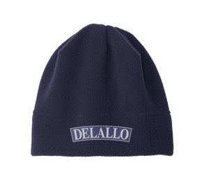 Lined Beanie with Blue & White Logo