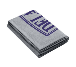 Grey Blanket with Logo in the Center