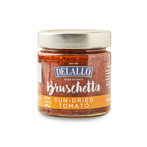 Front image of jar of our Sun Dried Tomato Bruschetta.