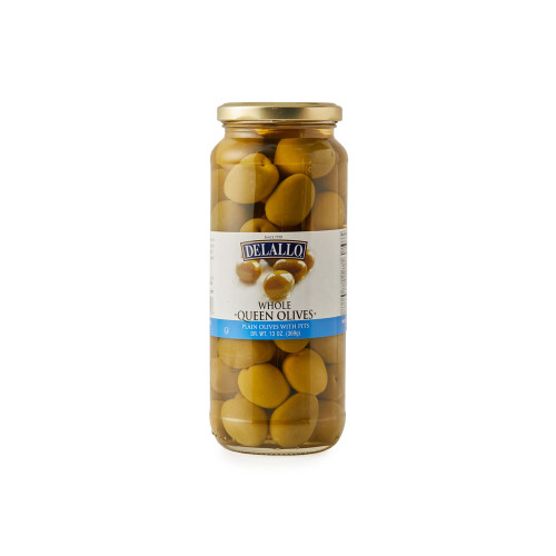 Front view of Queen Olives. Front view of Queen Olives.