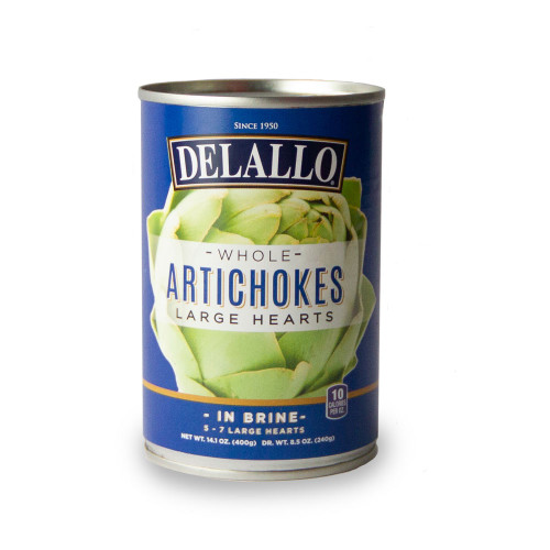 Product image of large artichoke hearts in can