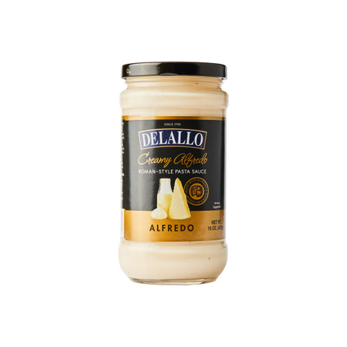 Front of jar for DeLallo Alfredo Sauce