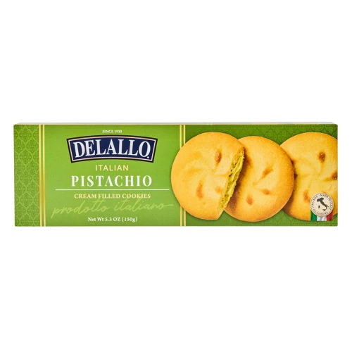 Front View Pistachio Cream Filled Cookies