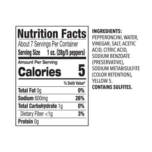 Whole Mild Pepperoncini DeLallo