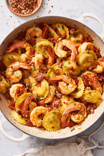 Bruschetta Shrimp Ravioli