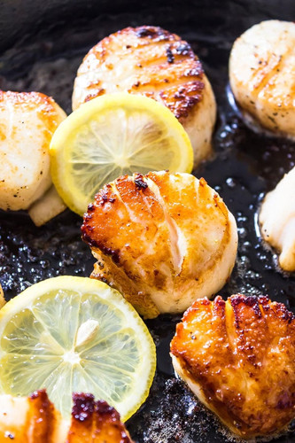 Cast Iron Seared Scallops