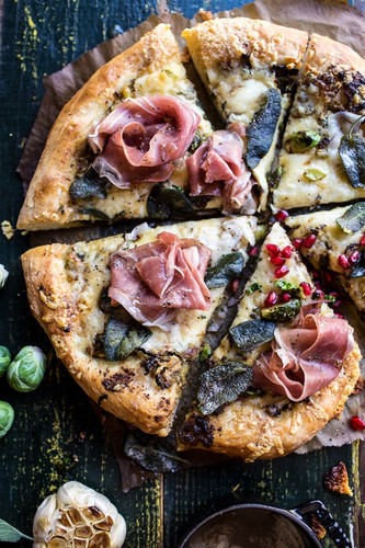 Charred Brussels Sprout Pizza with Browned Sage Butter Charred Brussels Sprout Pizza with Browned Sage Butter