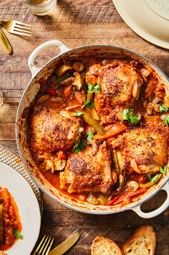 Chicken Cacciatore With Tomato Basil Sauce
