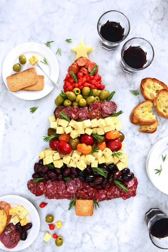 Christmas Tree Antipasto Plate