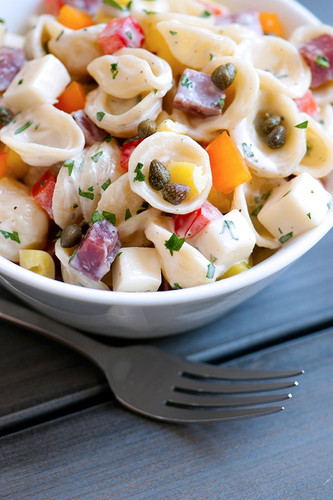 Creamy Orecchiette & Peppers Pasta Salad
