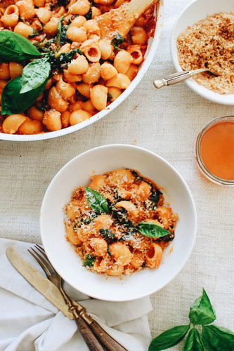 Creamy Tomato Shellbows With Sausage And Spinach Creamy Tomato Shellbows With Sausage And Spinach