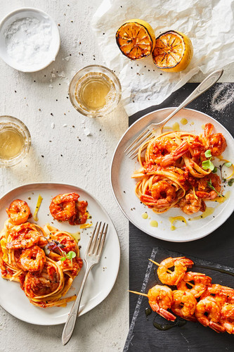 Fettuccine With Citrus And Shrimp Fettuccine With Citrus And Shrimp