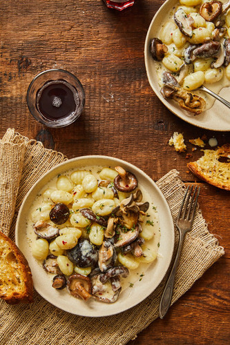 Potato Gnocchi With Mushroom Sauce