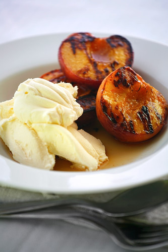 Grilled Peaches with Mascarpone & Amaretto Grilled Peaches with Mascarpone & Amaretto