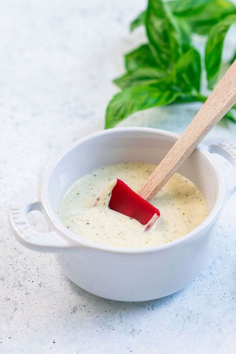 Healthy Creamy Pesto Salad Dressing