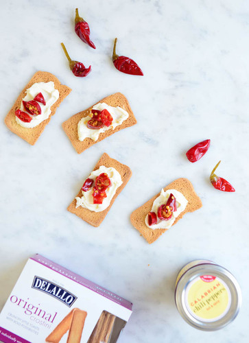 Spicy-Sweet Calabrian Chili Pepper Crostini Spicy-Sweet Calabrian Chili Pepper Crostini