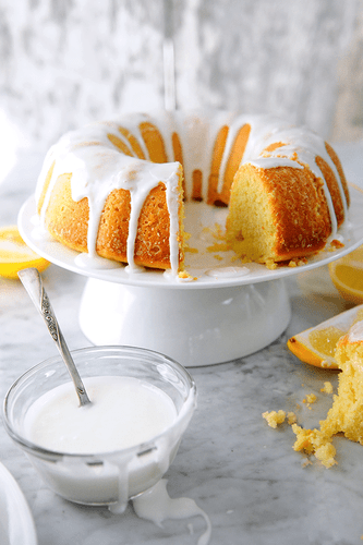 Iced Lemon Olive Oil Cake