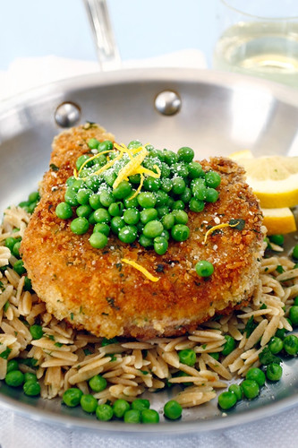 Italian Lemon-Breaded Pork Chops with Orzo & Peas Italian Lemon-Breaded Pork Chops with Orzo & Peas
