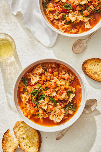 Italian Sausage Soup with Whole-Wheat Farfalle Italian Sausage Soup with Whole-Wheat Farfalle
