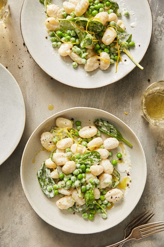 Lemon Gnocchi with Peas & Spinach Lemon Gnocchi with Peas & Spinach